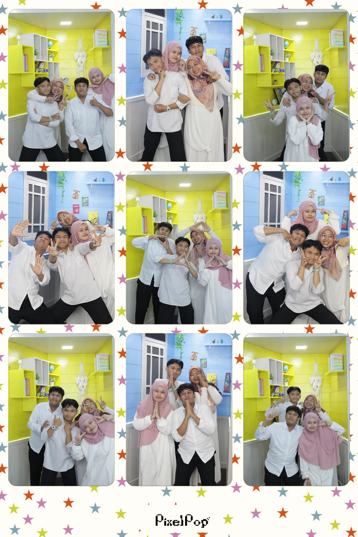 Contoh hasil photobox PixelPop di Warmindo Konco Lawas Hitz Sumeru